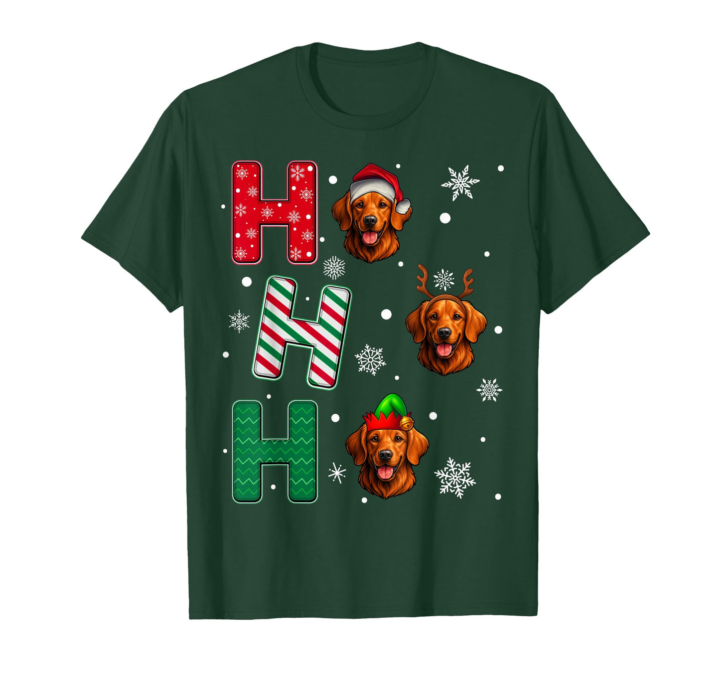 Ho Ho Ho Chesapeake Bay Retriever Dog Christmas Santa Xmas T-Shirt