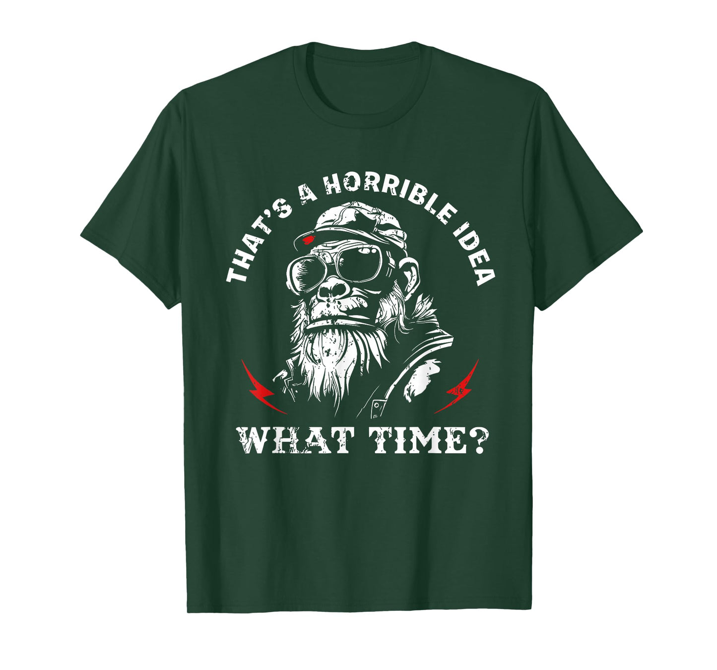 Retro That's A Horrible Idea What Time Monkey T-Shirt