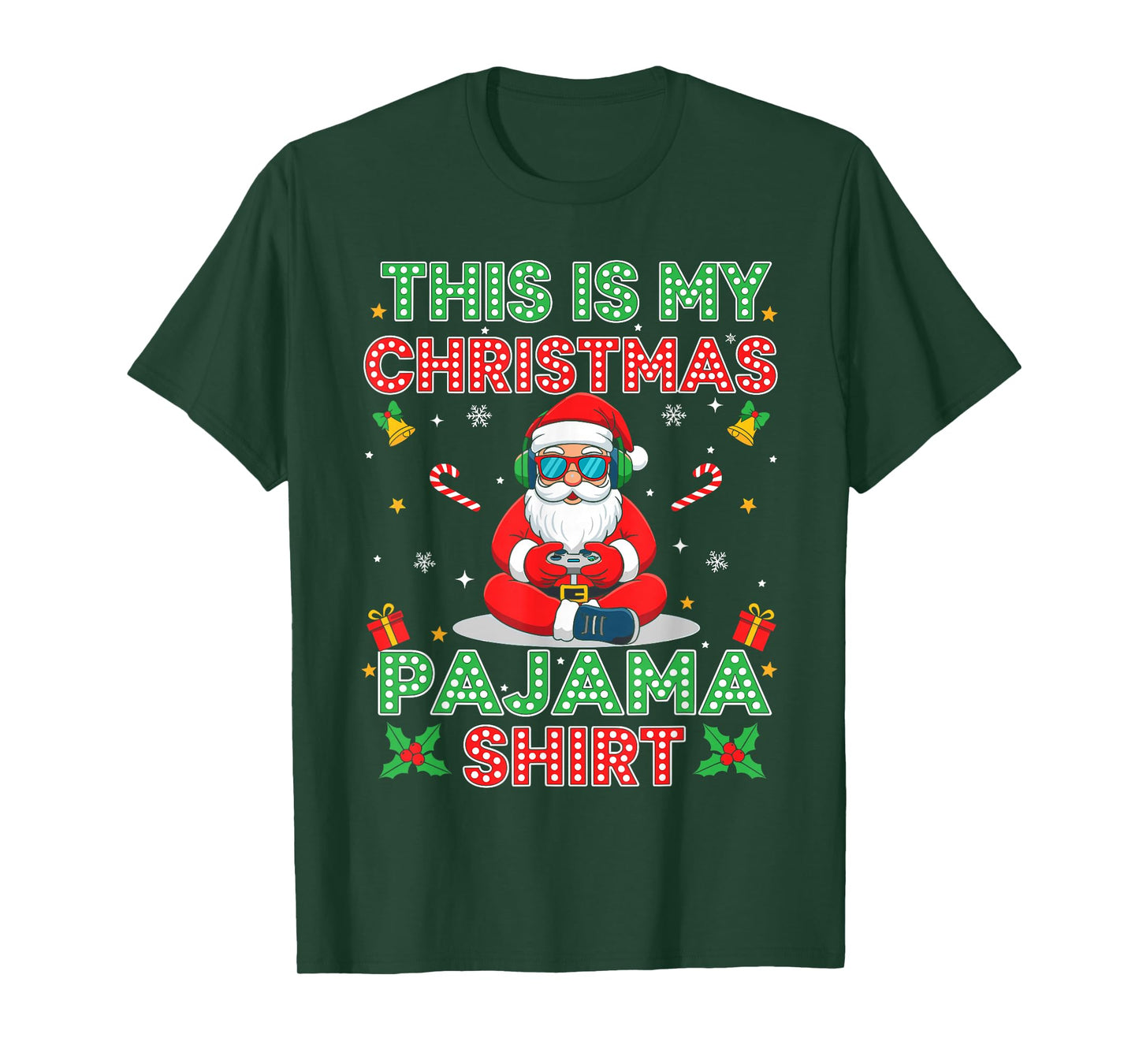 This is My Christmas Pajama Santa Claus Video Game Men Kids T-Shirt