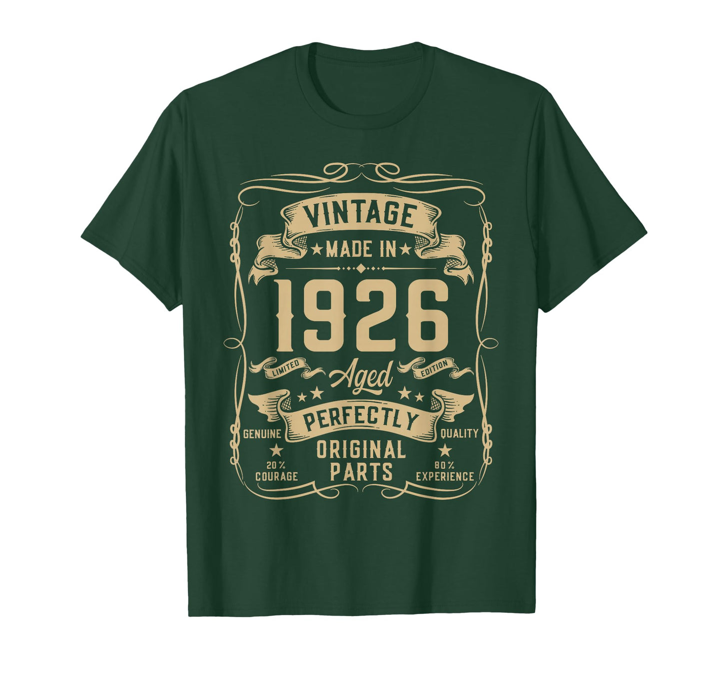 Vintage 1926 99yr 99th Birthday Gifts for Men 99 Years Old T-Shirt
