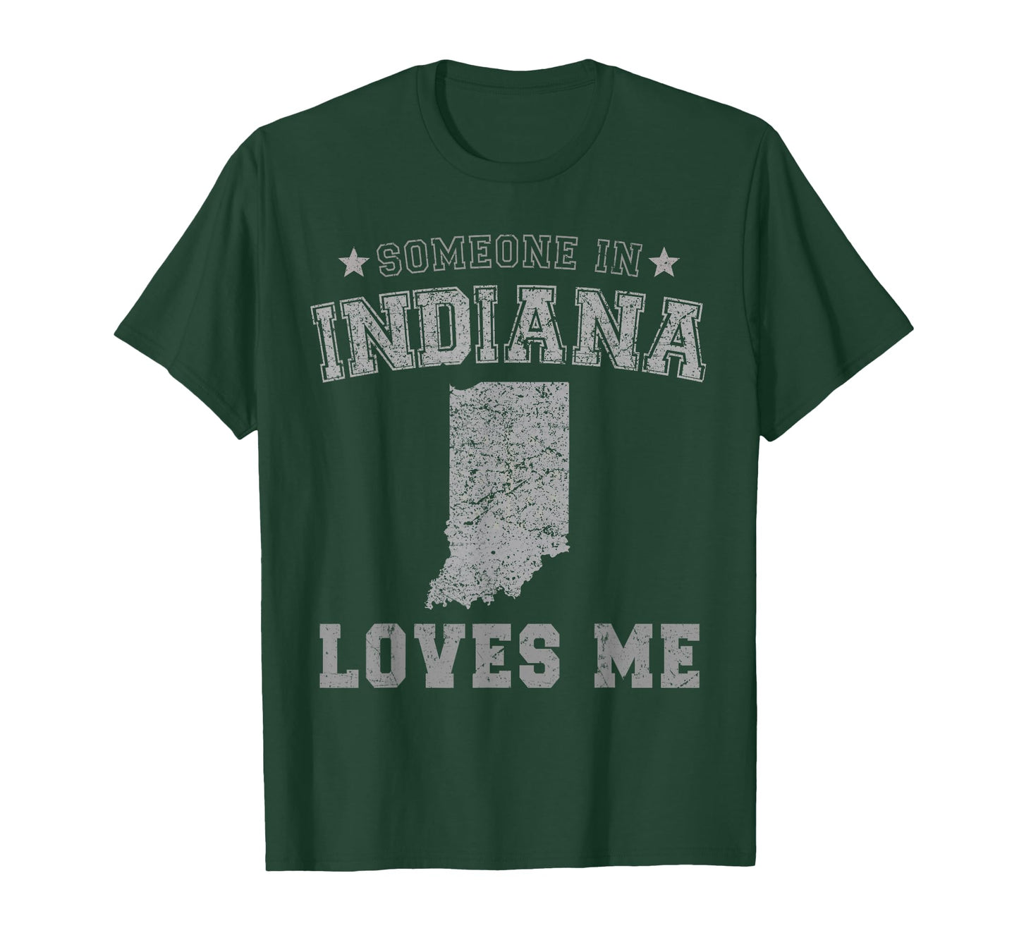 Someone In Indiana Loves Me Heart Vintage State T-Shirt