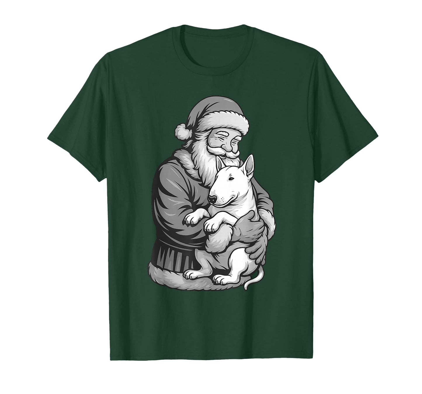 English Bull Terrier Santa Claus Christmas Dog Lover T-Shirt