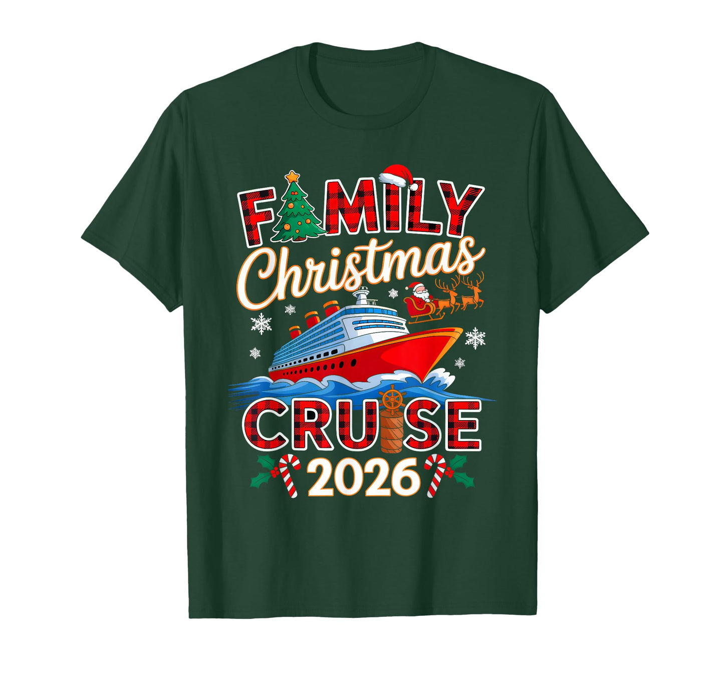 Family Christmas Cruise 2026 Matching Family Cruise Holiday T-Shirt