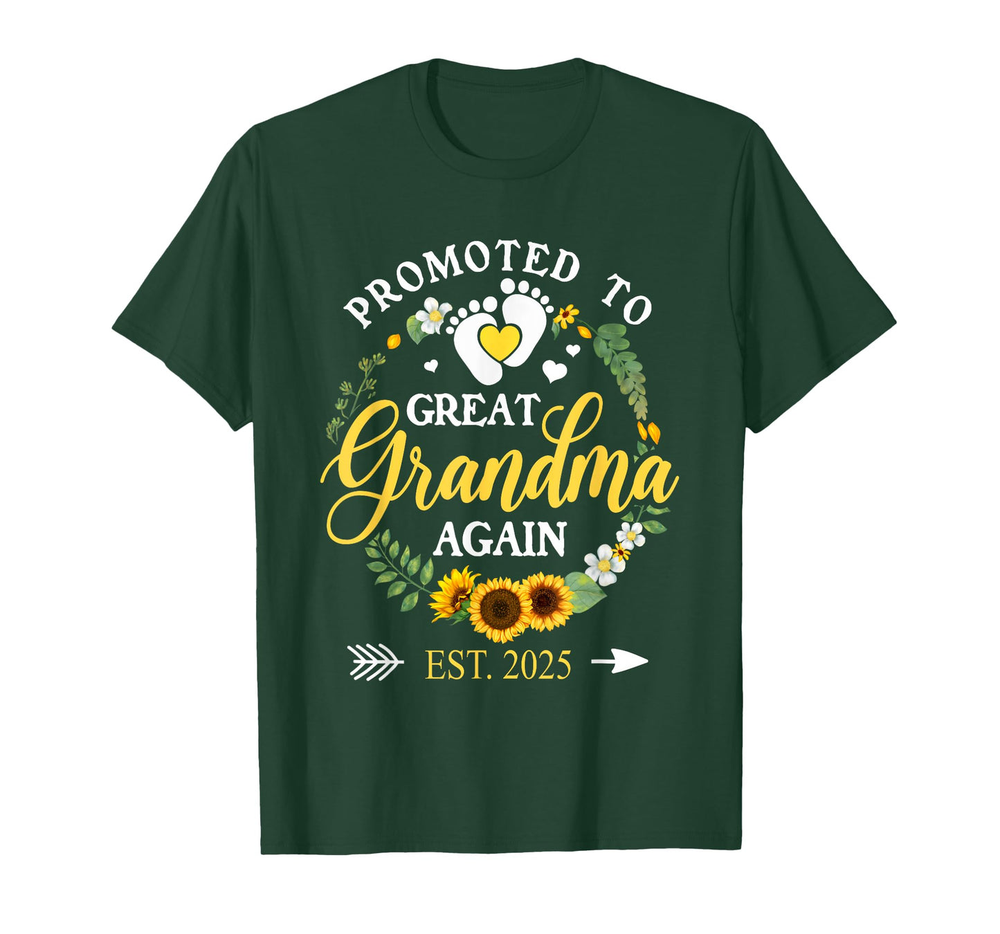 Promoted to Great Grandma Again 2025 Pregnancy Announcement T-Shirt