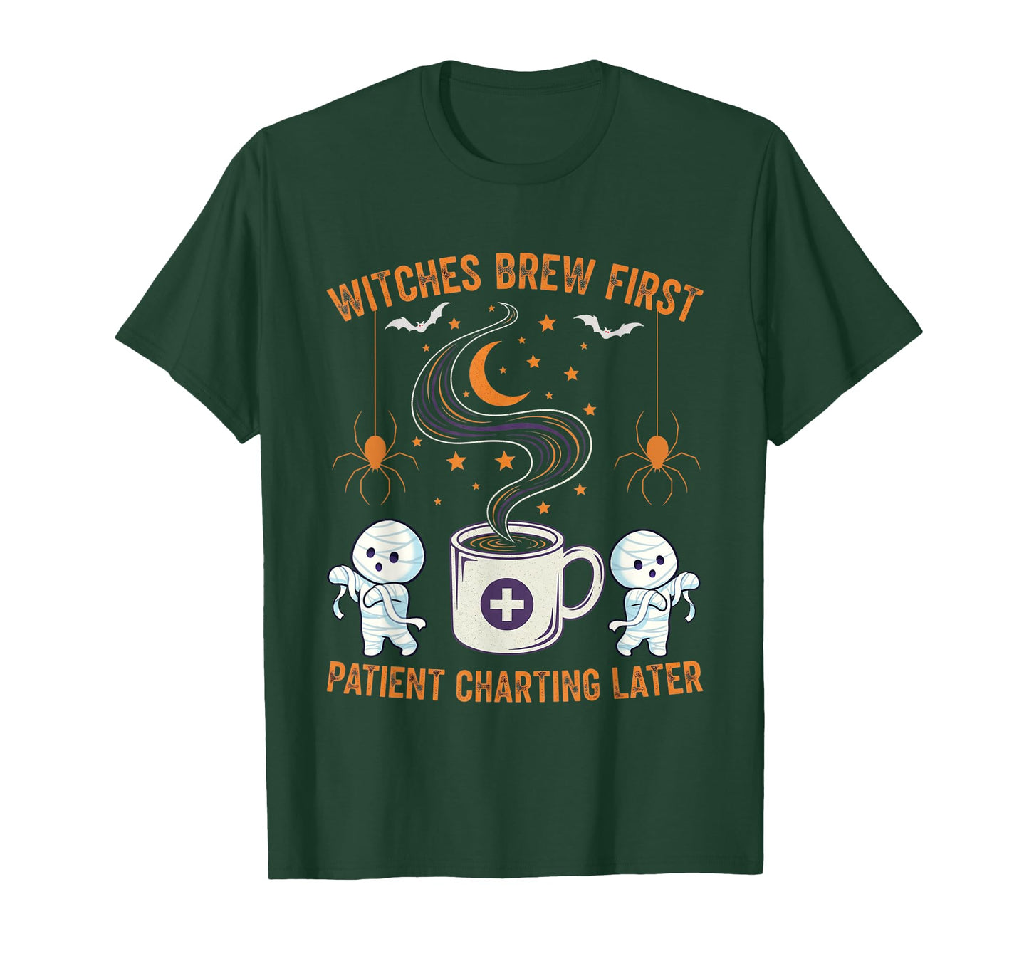 Funny Nurse Halloween Witches Brew First Patient Charting T-Shirt