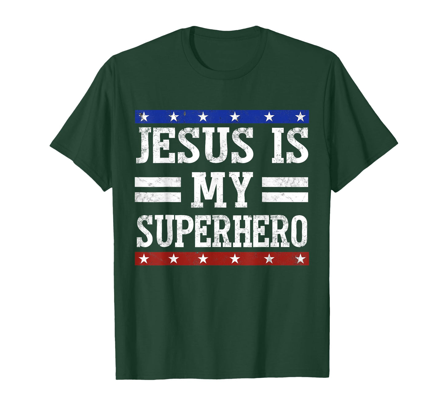 Vintage Jesus is My Superhero Fun Christian Religious T-Shirt
