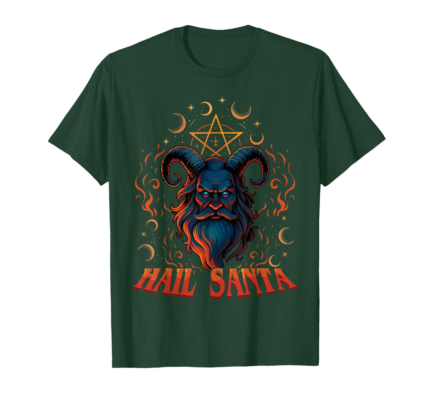 Hail Santa Heavy Happy Solstice Hate Christmas Wiccan T-Shirt