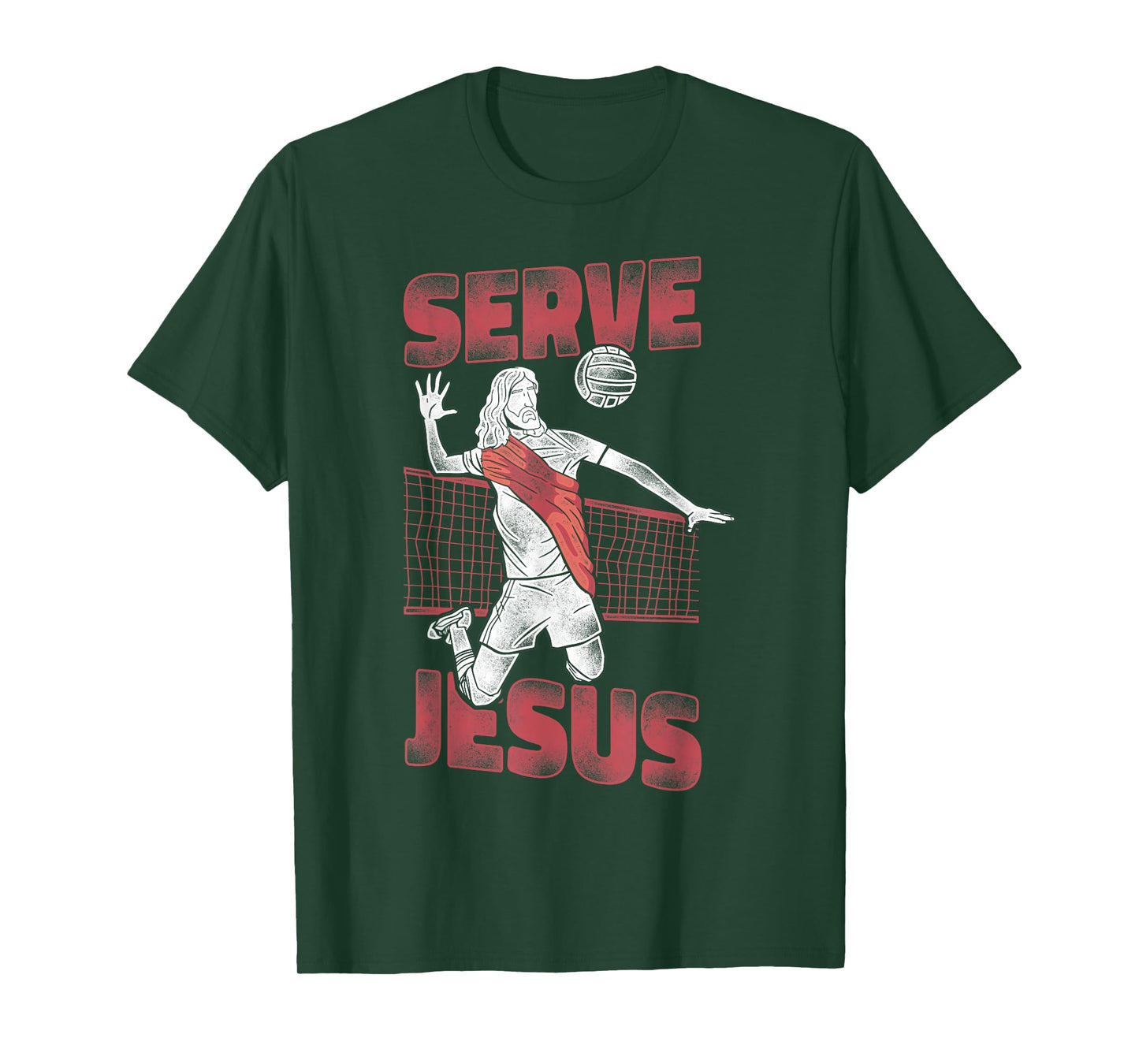 Volleyball Player Team Jesus Vintage Serve Jesus T-Shirt
