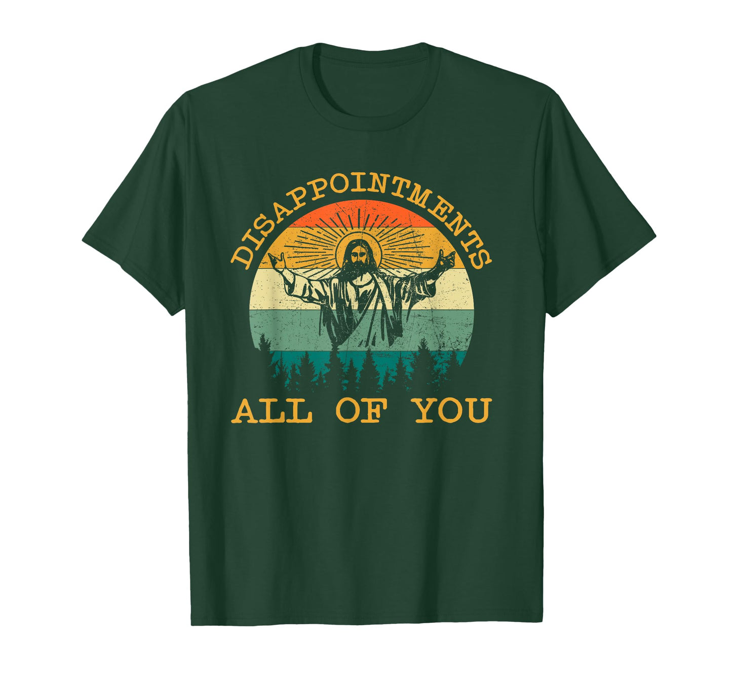 Vintage 1977 Tee Disappointments All You Jesus Christian T-Shirt - Unisex-Adults, Black, Small, Short Sleeve, T-Shirt