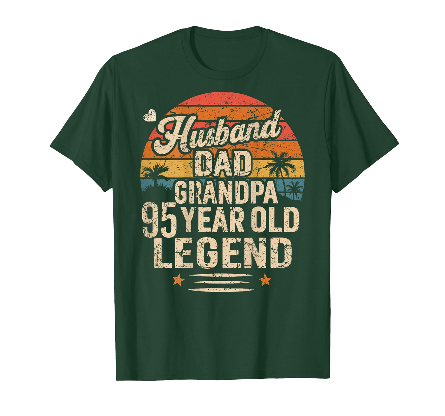 (Back) Legend Husband Dad Grandpa 95 Year Old 95th Birthday T-Shirt