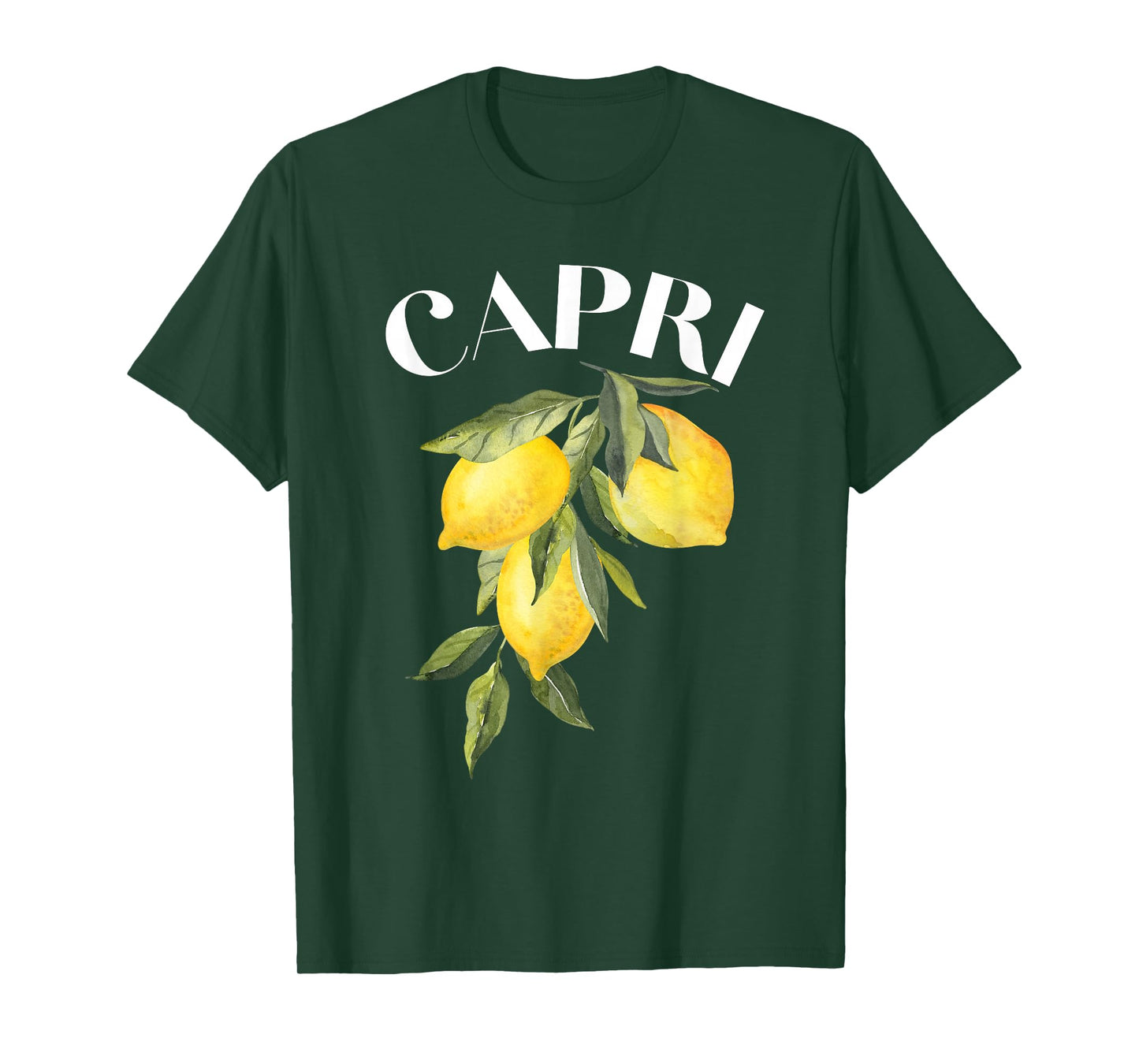 Capri Lemon Art Italian Fruit Lover Italy Island Vintage T-Shirt