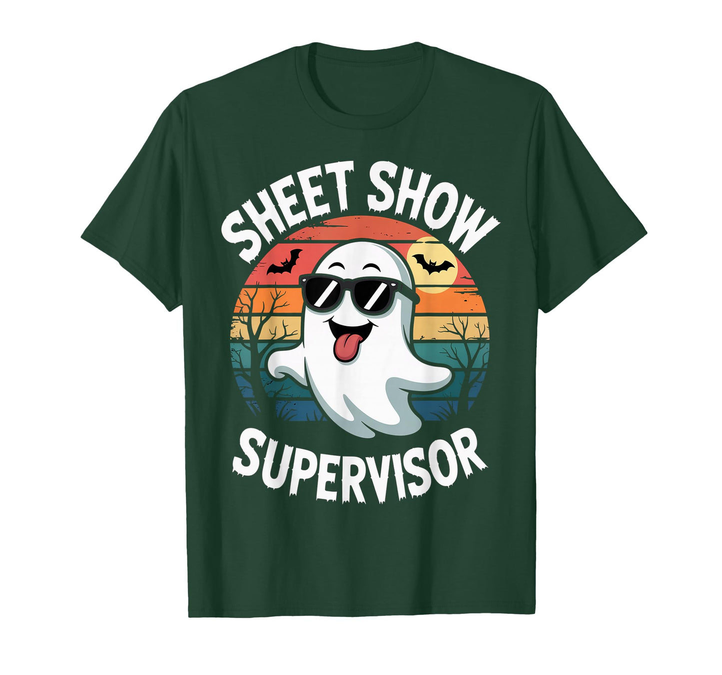 Sheet Show Supervisor Ghost Halloween Costume Men Women T-Shirt