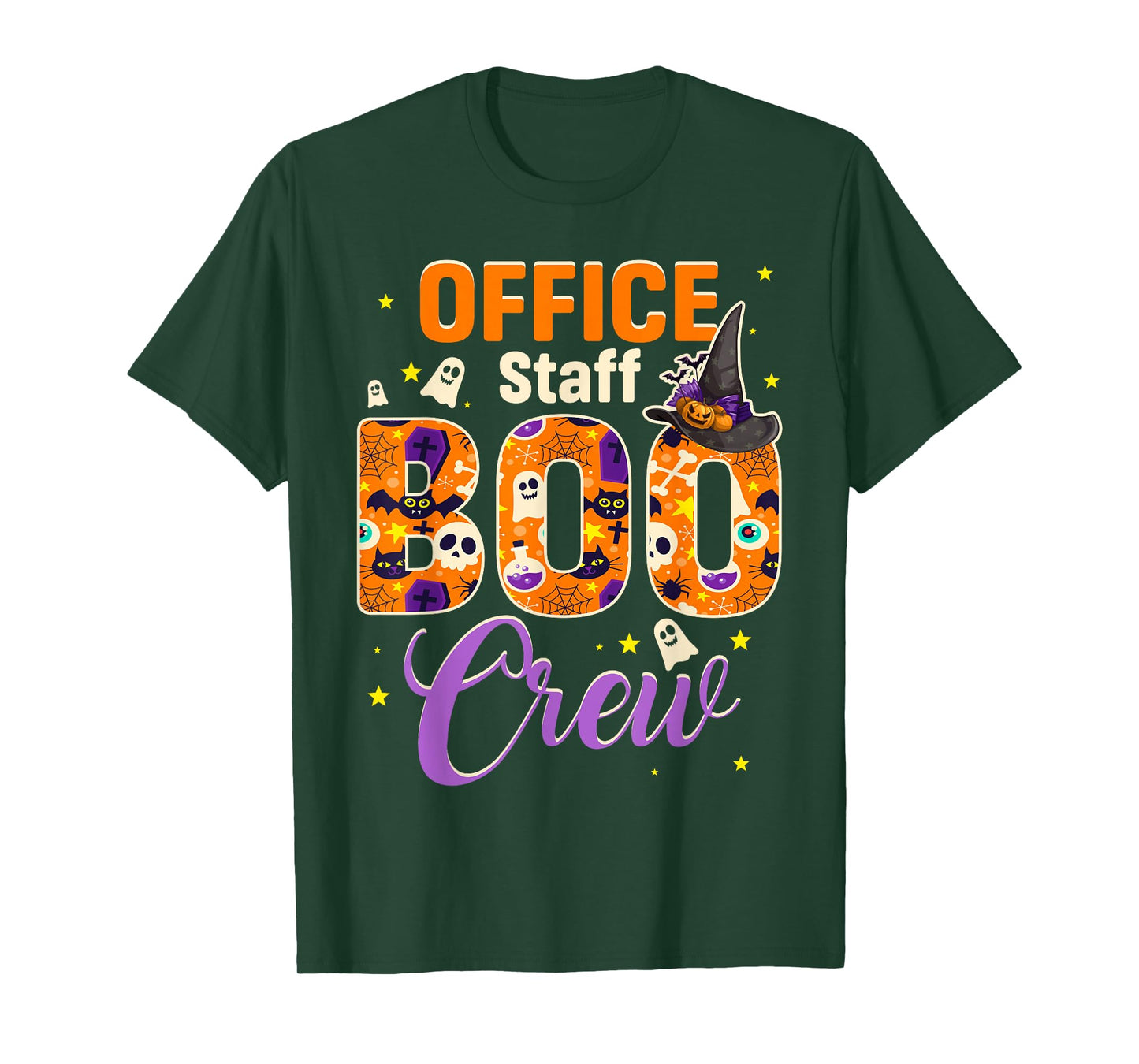 Office Staff Boo Crew Funny Halloween Matching Costume T-Shirt