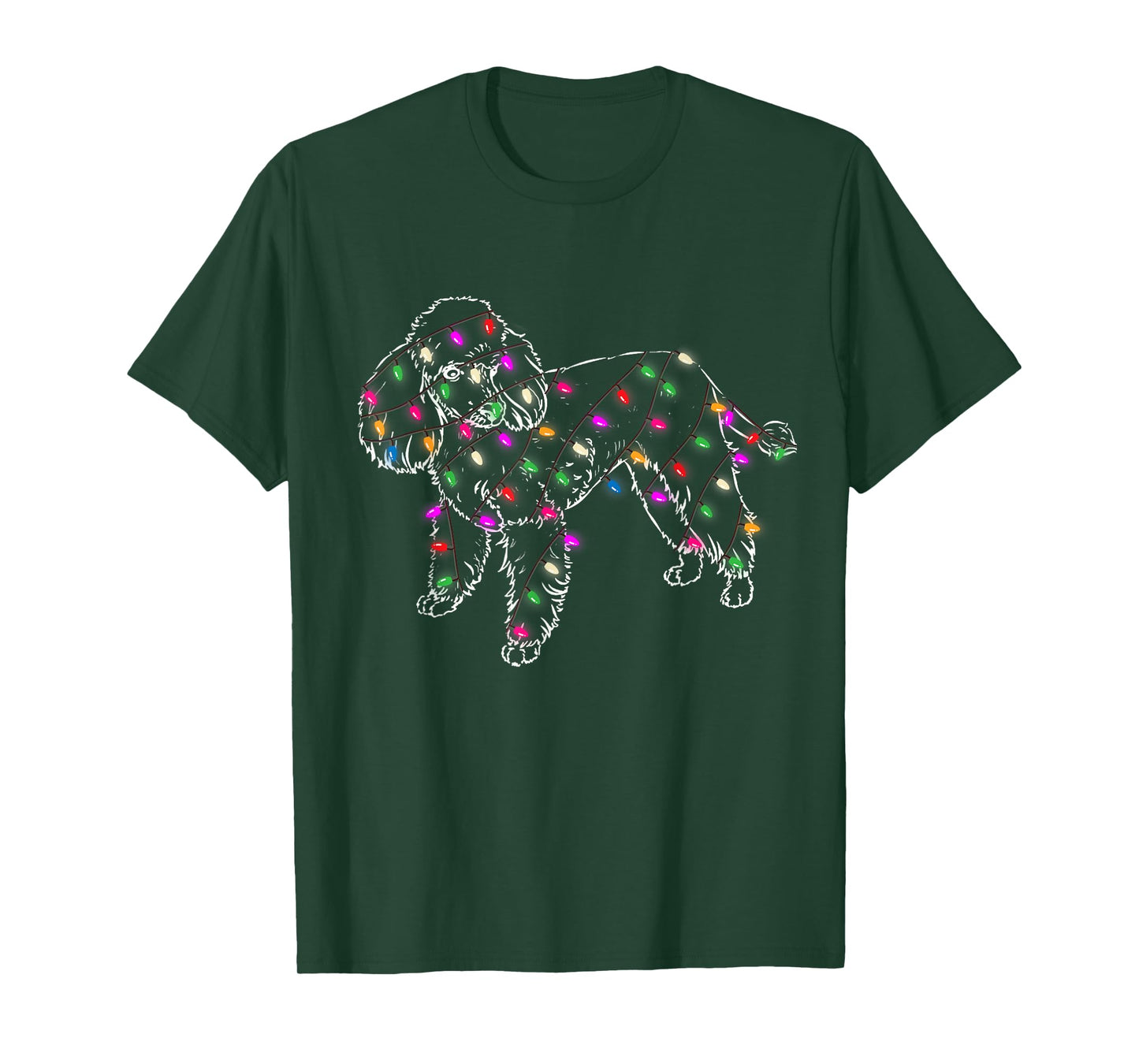 Funny Poodle Dogs Light Christmas Pet Animal Dog Gifts Men Women Kids T-Shirt