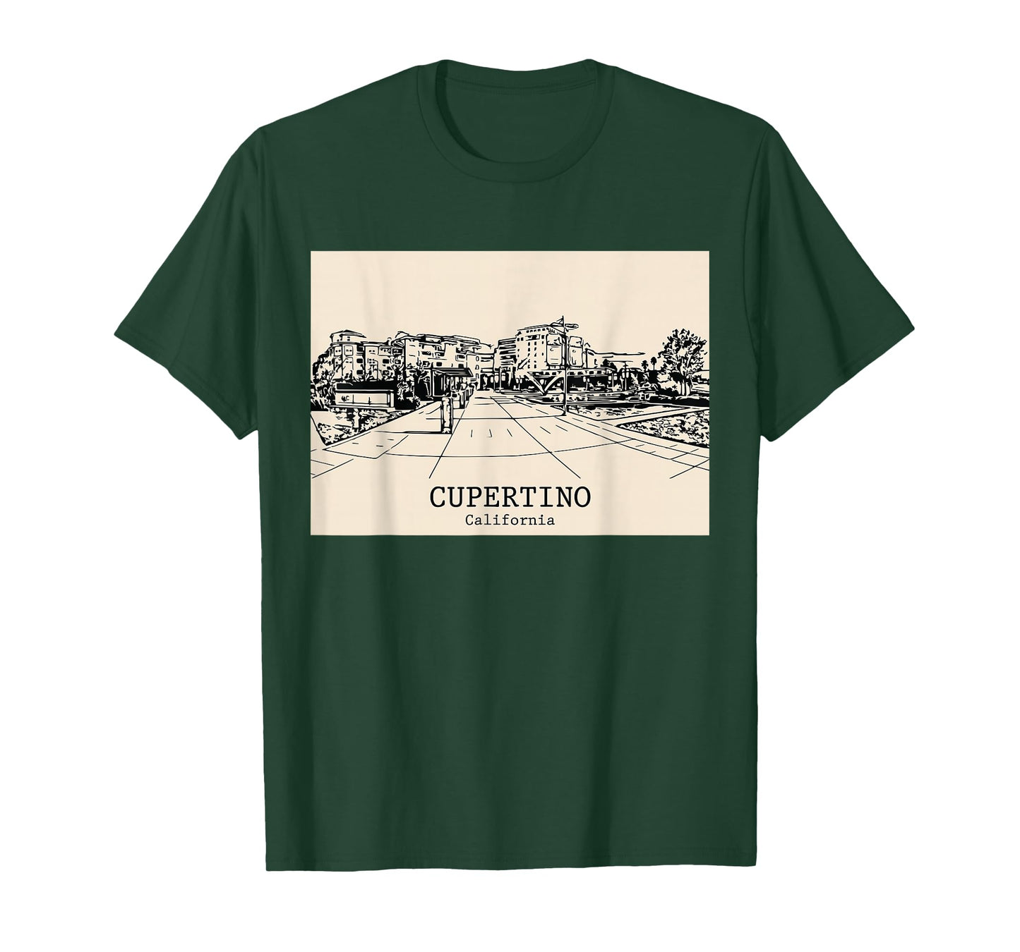Cupertino California Vintage Retro Travel Souvenir T-Shirt