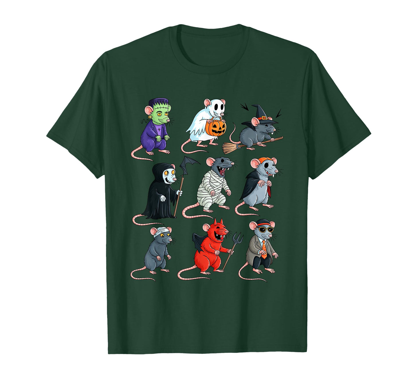Rat Spooky Witch Boo Zombie Rat Halloween Boys & Girls T-Shirt