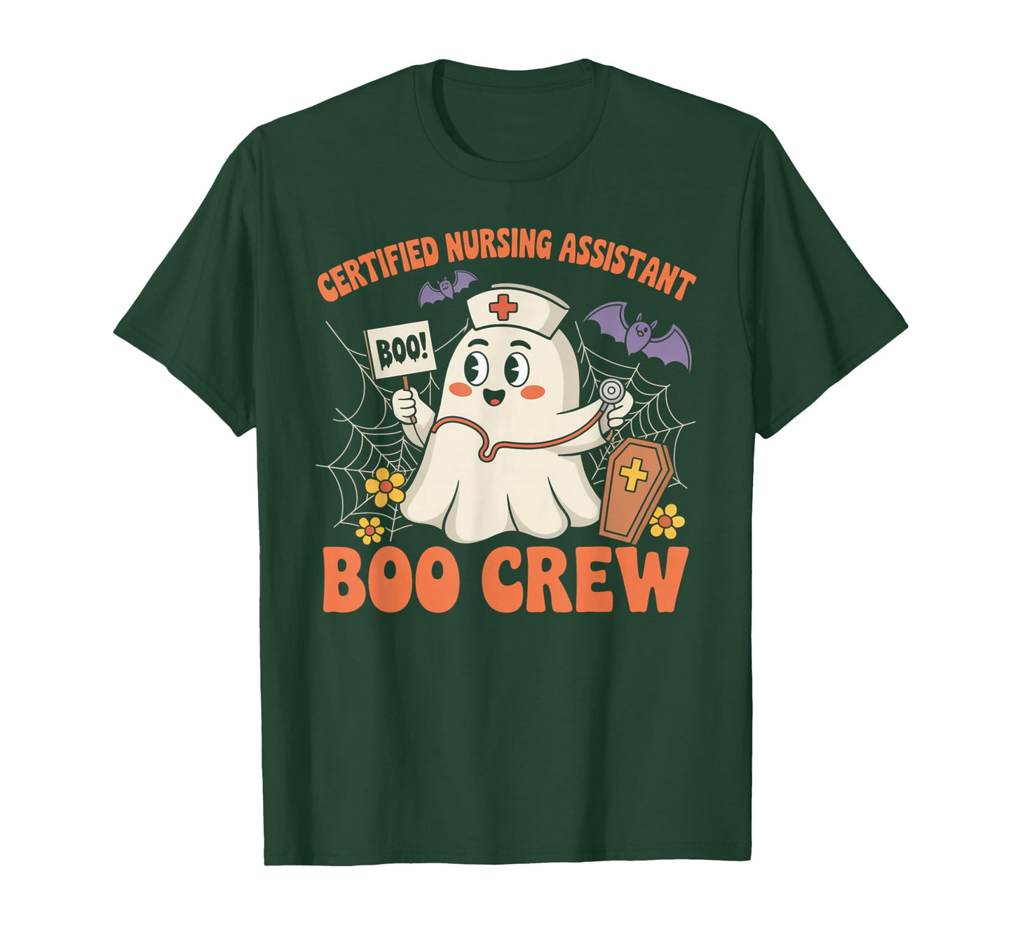 Certified Nursing Assistant Boo Crew Ghost T-Shirt