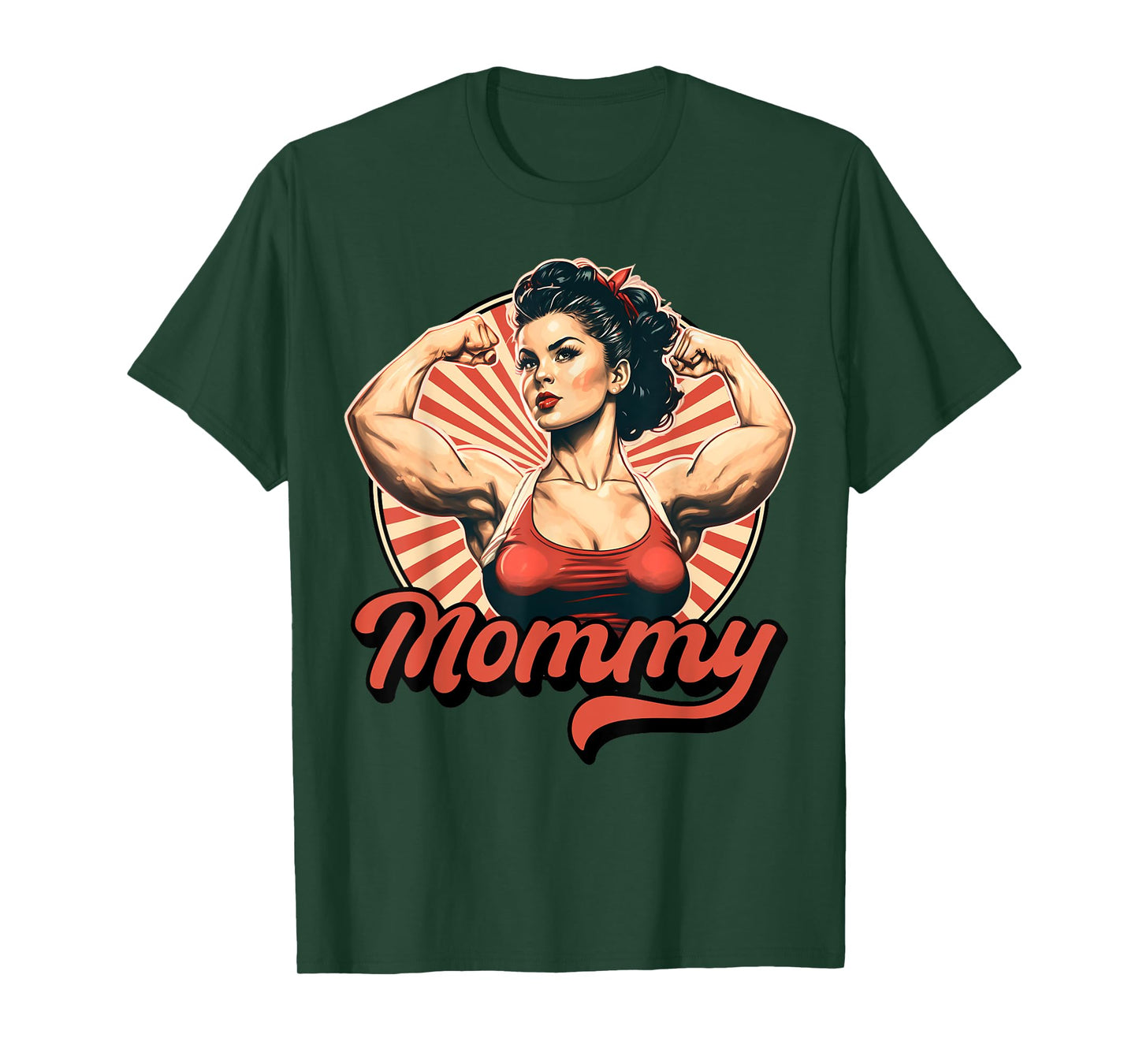 Mommy Retro Weightlifting And Bodybuilding Gym Mom T-Shirt
