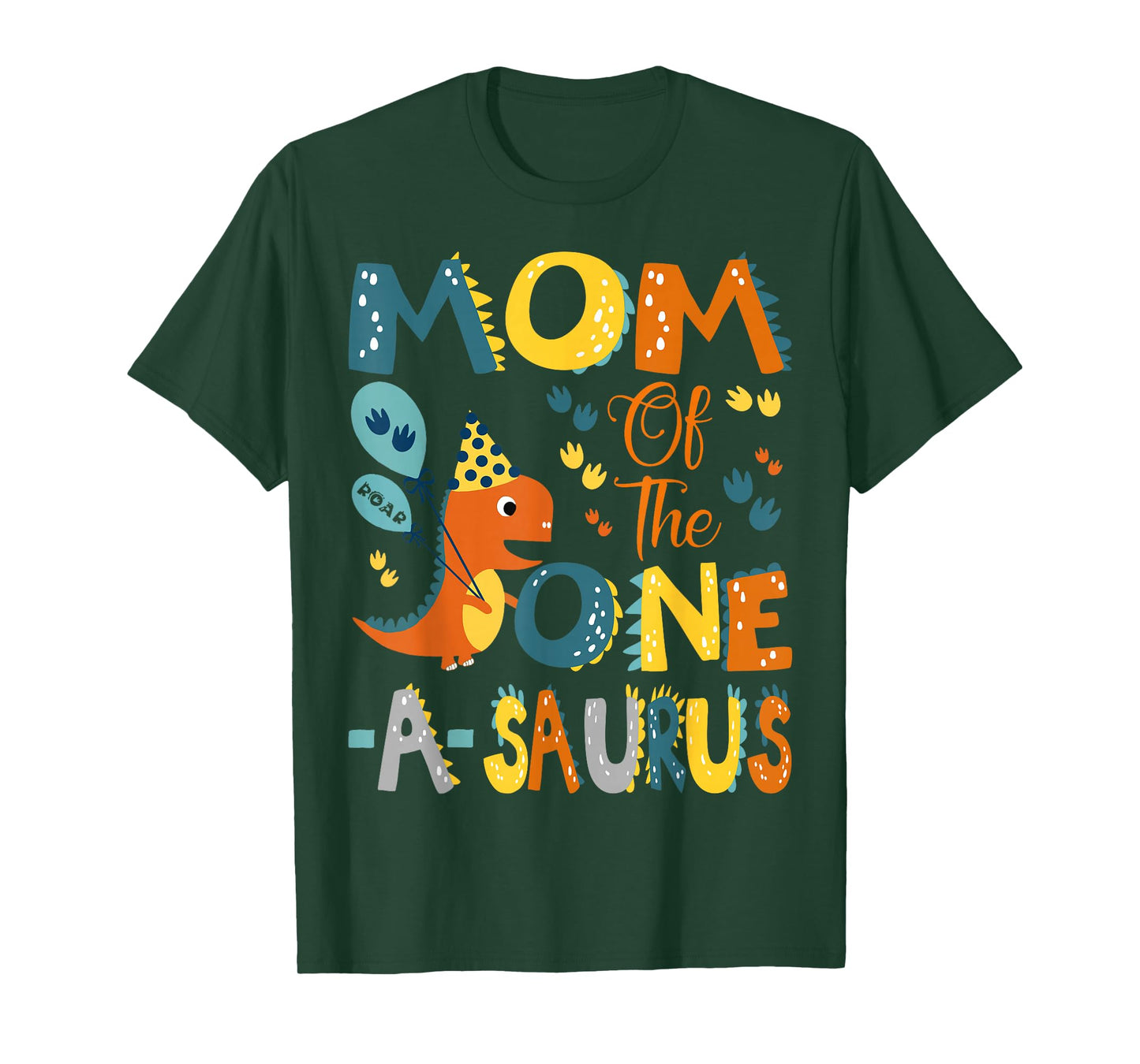 Mom Of The One-A-Saurus 1St Birthday Dinosaur Party T-Shirt