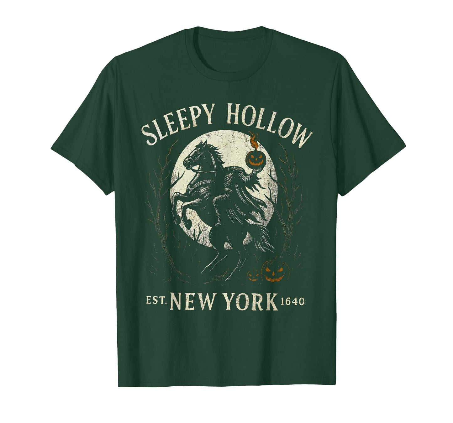 Gothic Sleepy Hollow Spooky Pumpkin Bookish Halloween T-Shirt