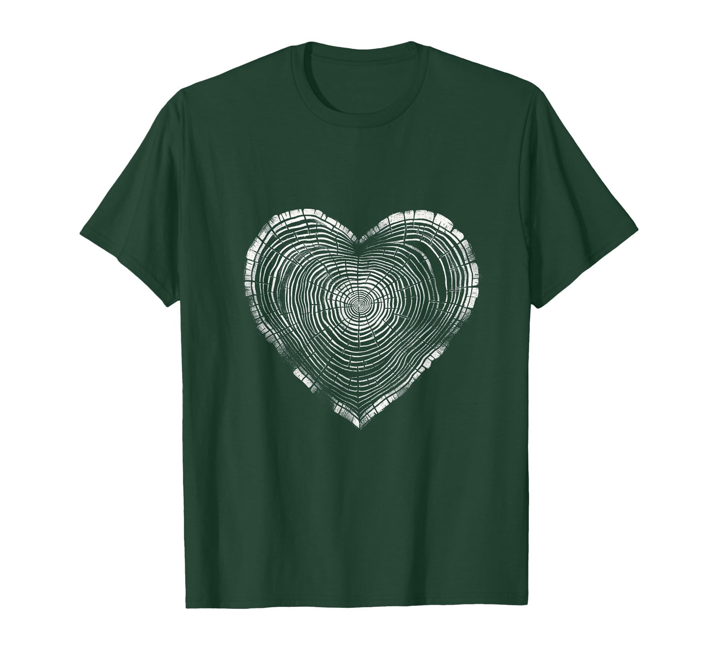Retro Tree Trunk Heart Nature Wildlife Trees Outdoor Forest T-Shirt