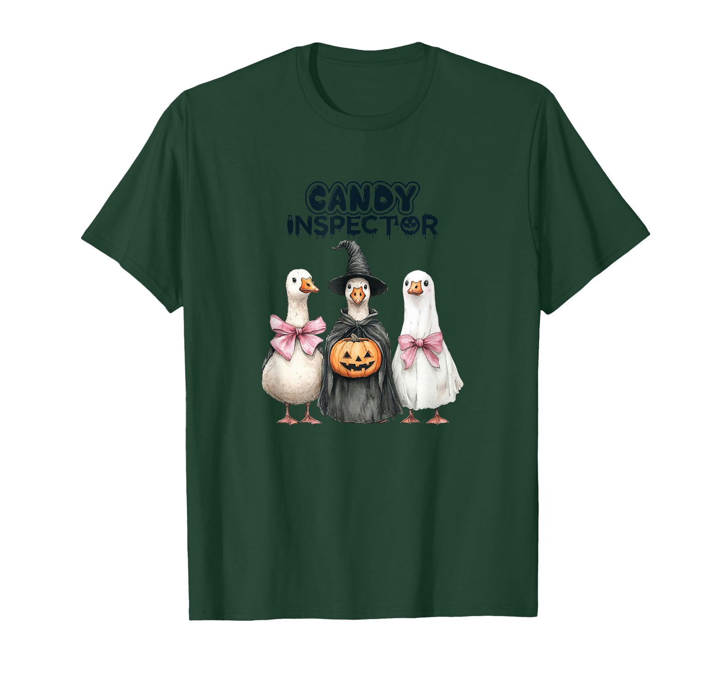 Funny Halloween Goose, Witch Ghost Cute Pet Costume T-Shirt