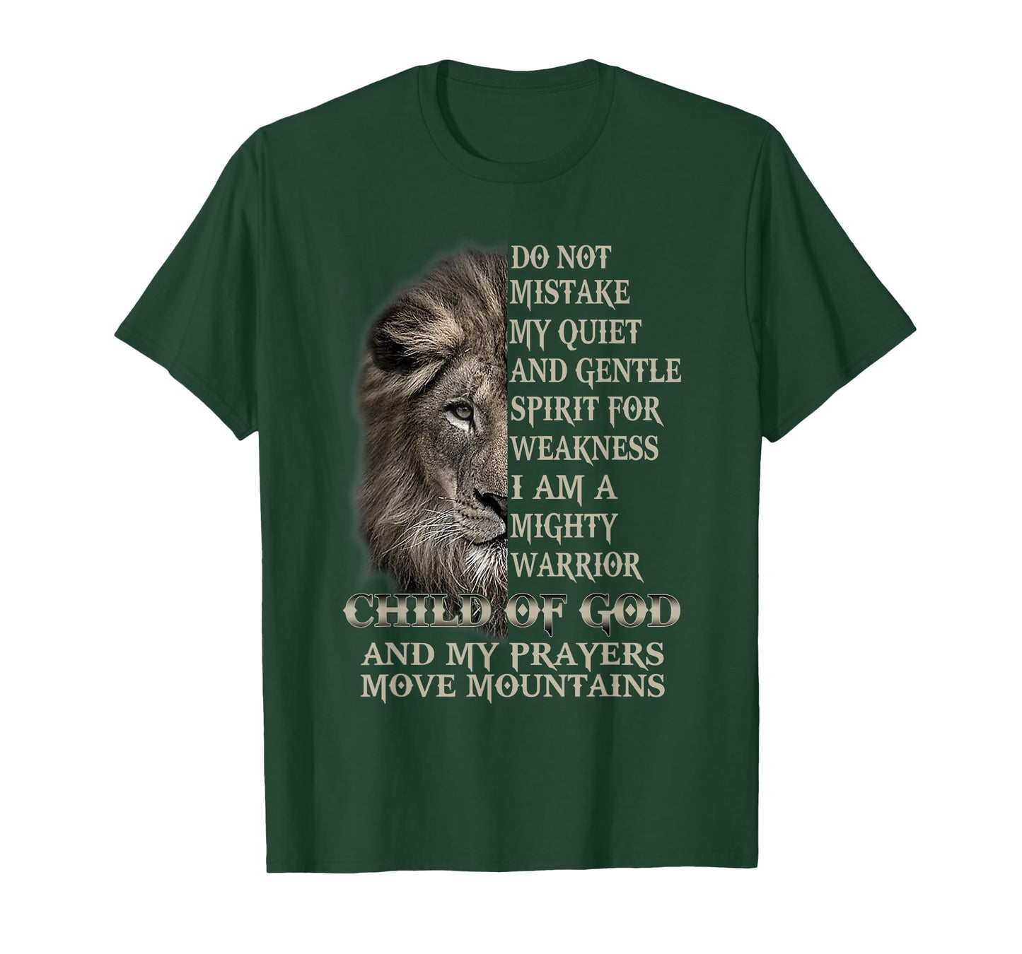 I Am A Mighty Warrior Child Of God Lion Christ Jesus Lover T-Shirt