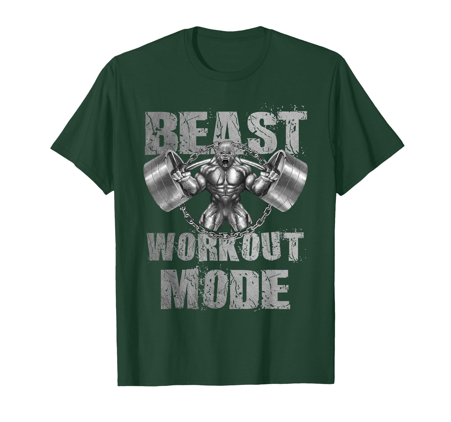 Gorilla Beast Workout Mode Lifting Weights Fitness Gym T-Shirt