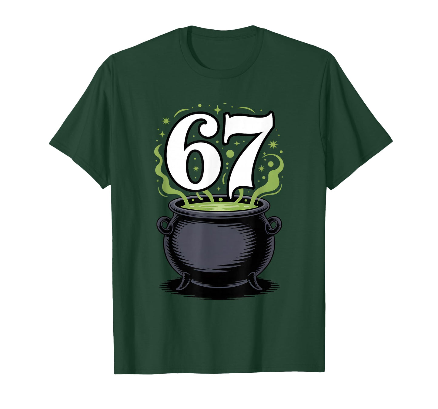 67 Meme Funny Halloween Six Seven Witch 6 7 T-Shirt