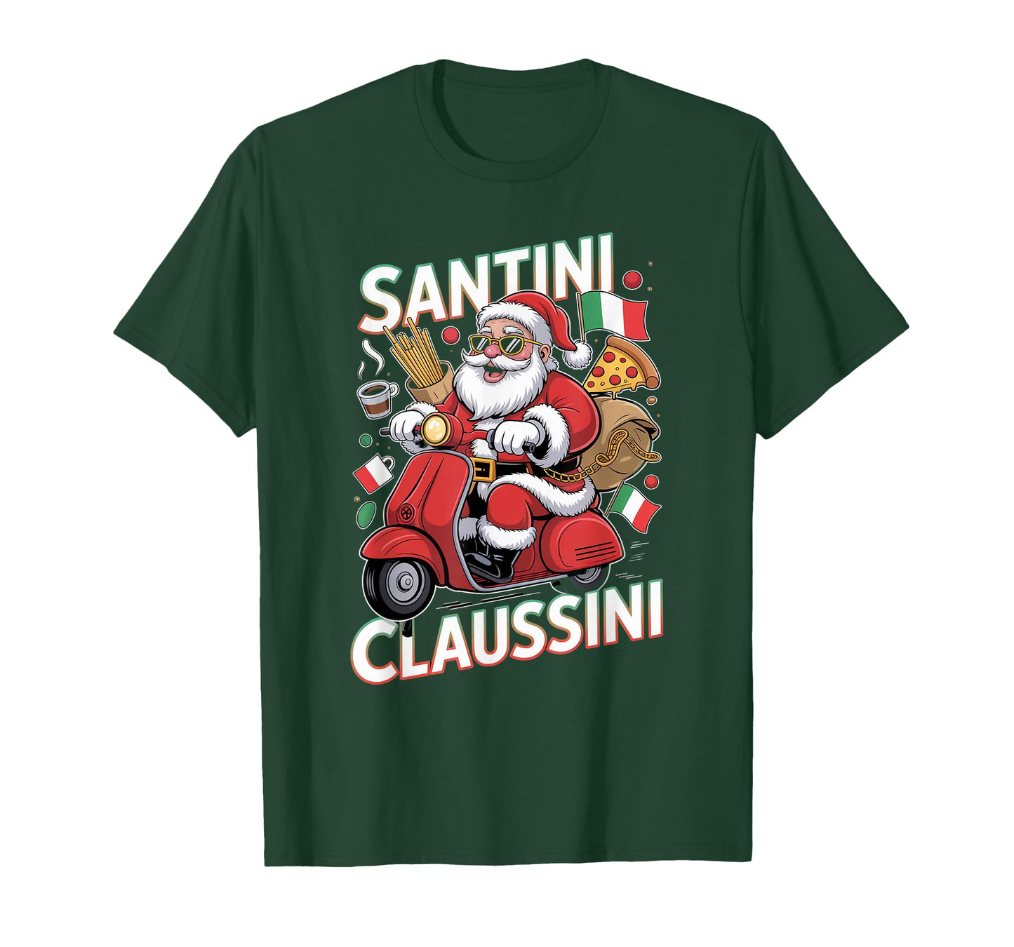 Italian Brainrot Christmas Santini Claussini Funny Santa T-Shirt