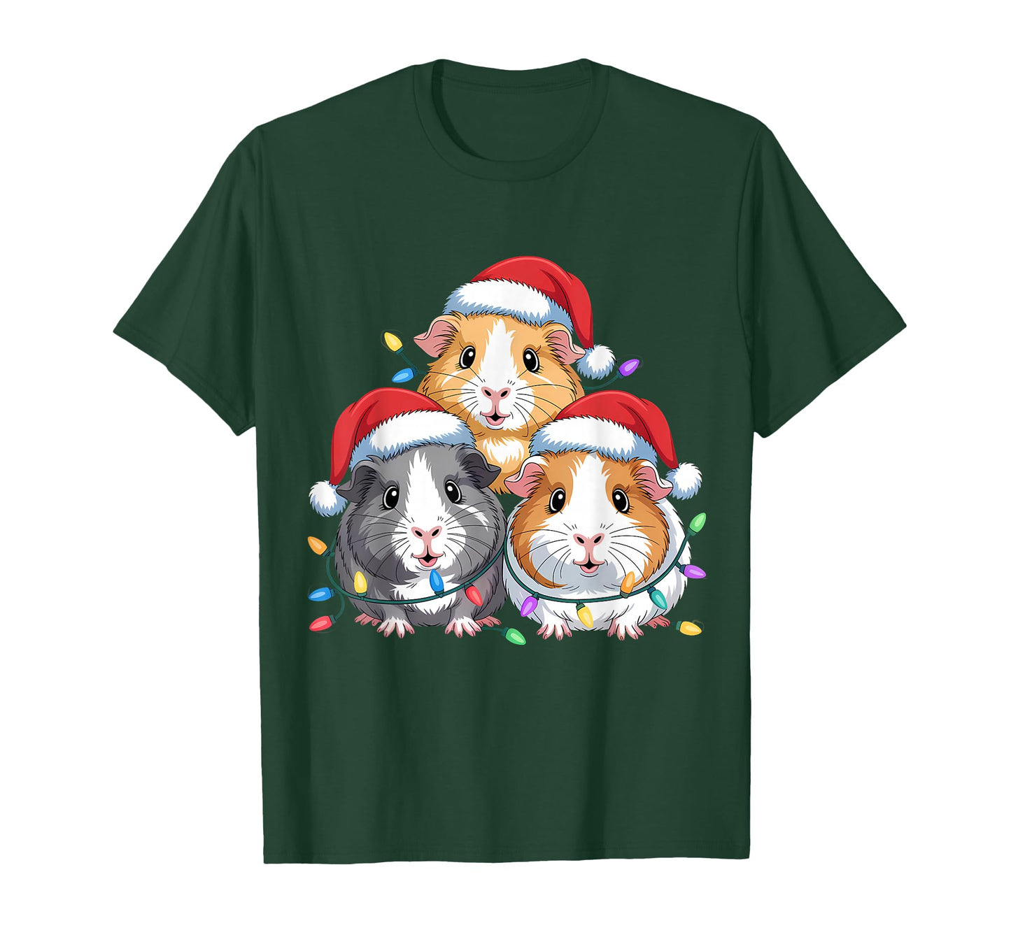 Guinea Pig Christmas Santa Hat T-Shirt