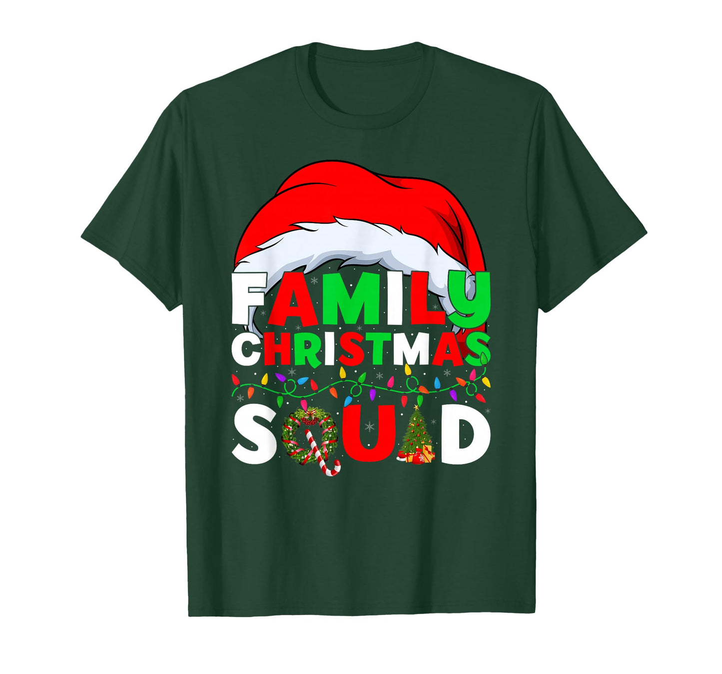Santa Xmas Pajamas Matching Family Christmas Squad Holiday T-Shirt