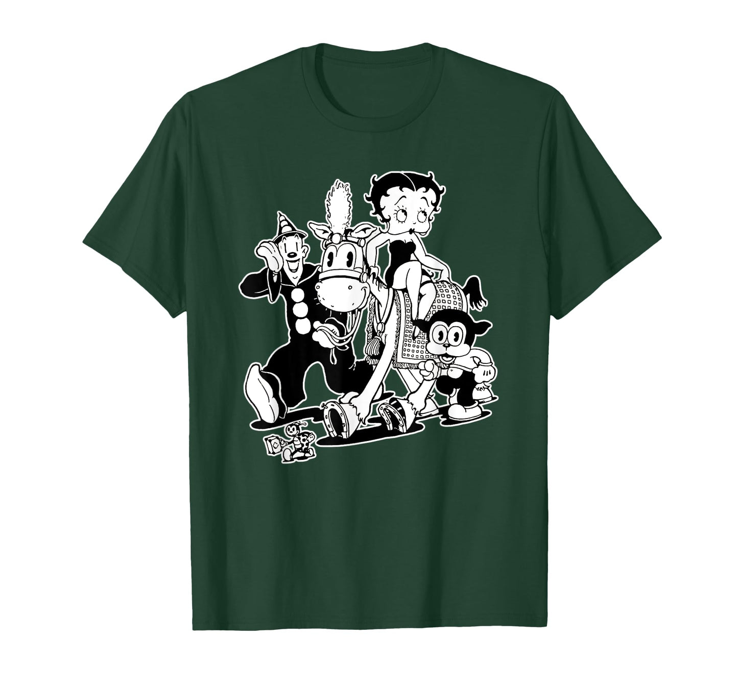 Koko the Clown x Betty x Bimbo Vintage Cartoon T-Shirt