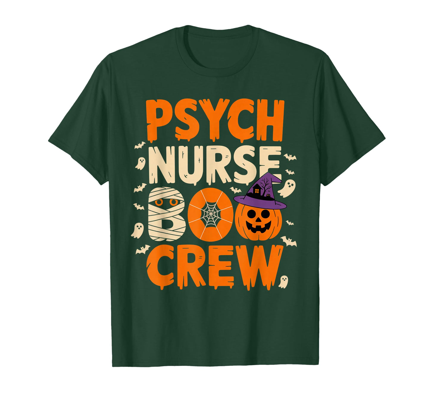 Psych Nurse Boo Crew Funny Halloween Outfit for Nurses T-Shirt