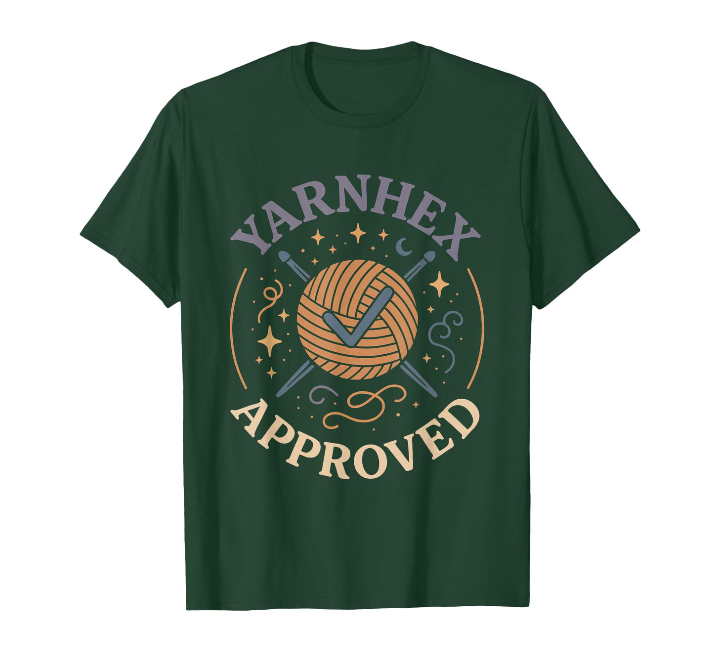 Knitting Witch Cozy Yarn Magical Approved Artisan Aesthetic T-Shirt