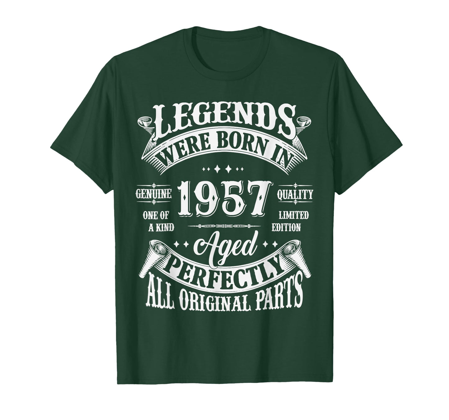 68th Birthday Tee 68 Years Old Vintage Legends Born In 1957 T-Shirt