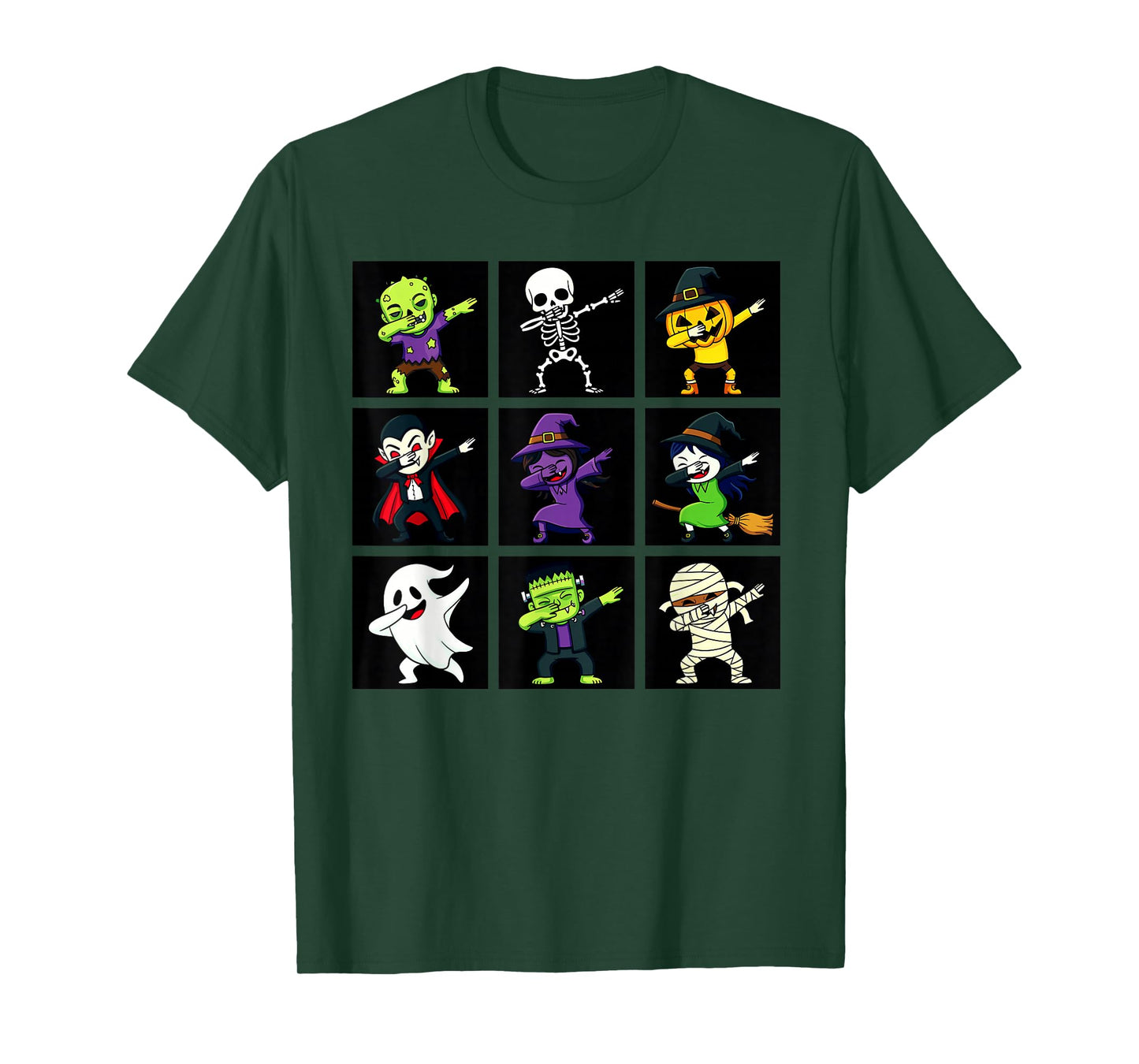 Cute Halloween Dab Monsters Ghost, Witch, Skeleton T-Shirt