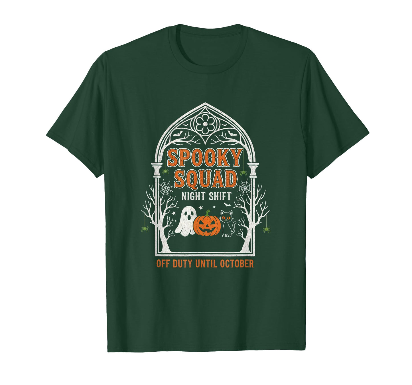 Spooky Squad Night Shift Funny Halloween Trick or Treat T-Shirt