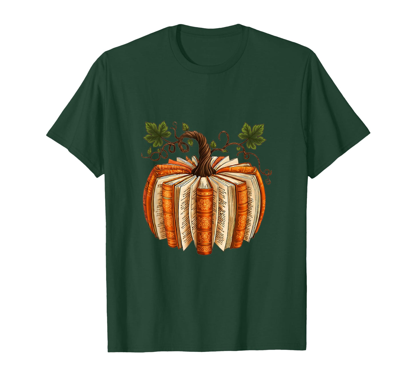 Vintage Pumpkin Books Fall Reading Teacher T-Shirt