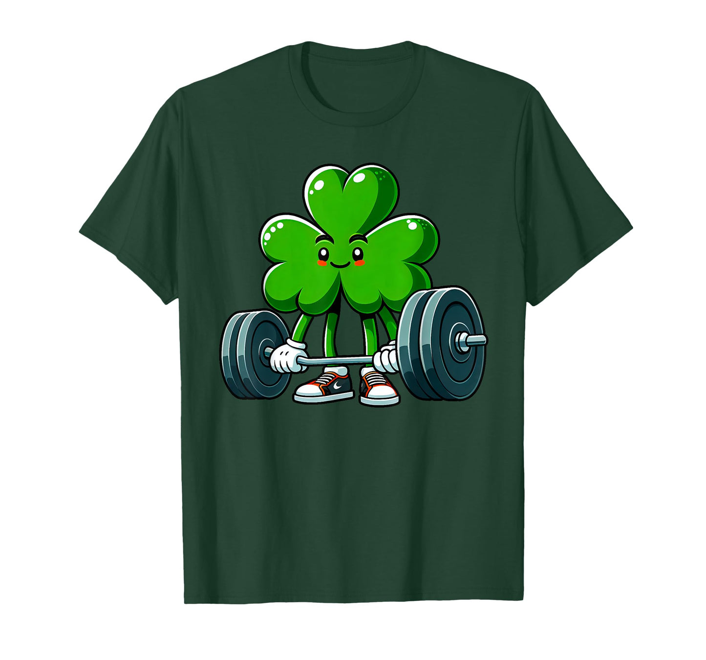 Weightlifing Funny Fitness Workout Gym Shamrock Patricks Day T-Shirt