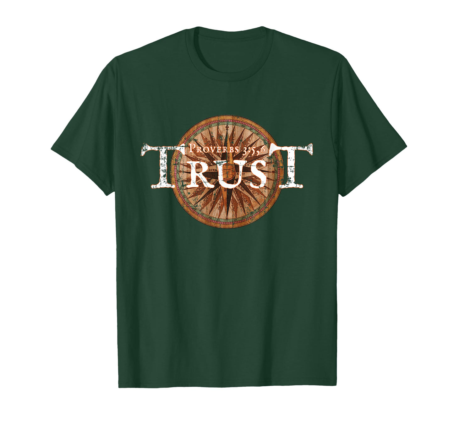 Christian Proverbs 3:5,6 Bible Verse KJV T-Shirt