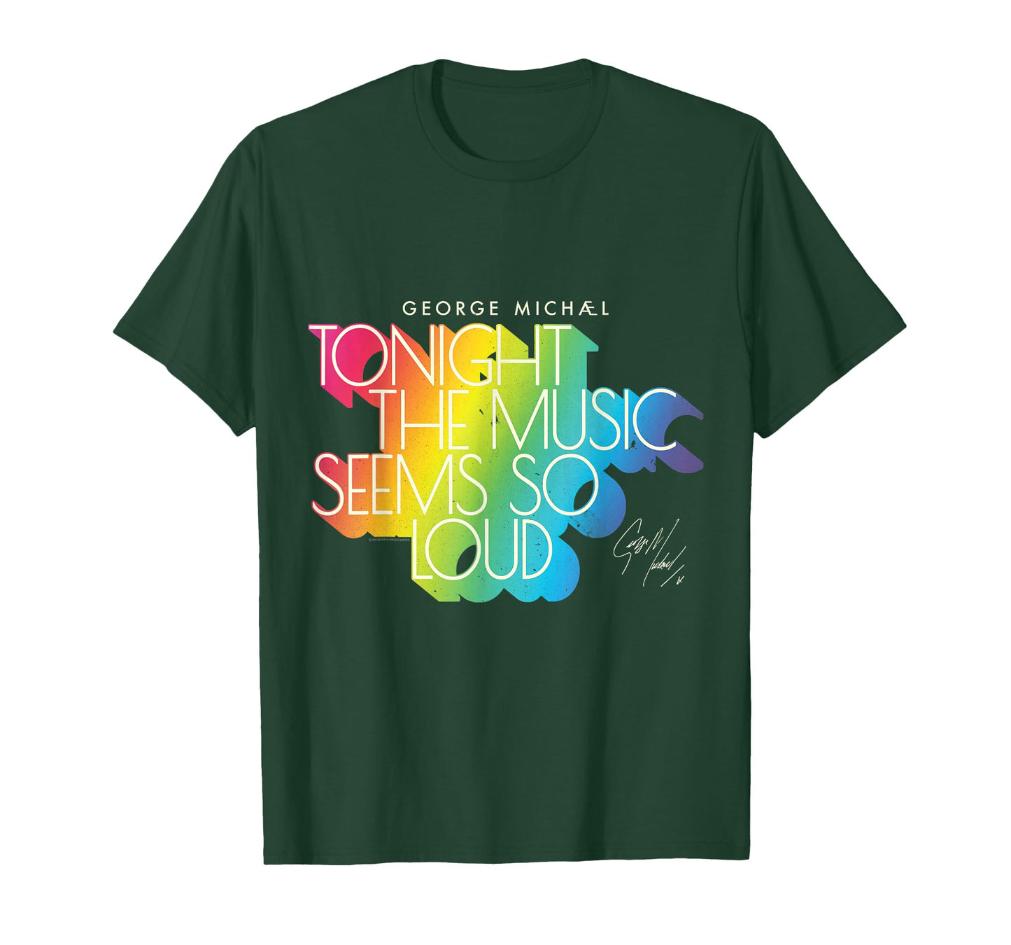 George Michael Tonight the Music Retro Rainbow (Light) T-Shirt