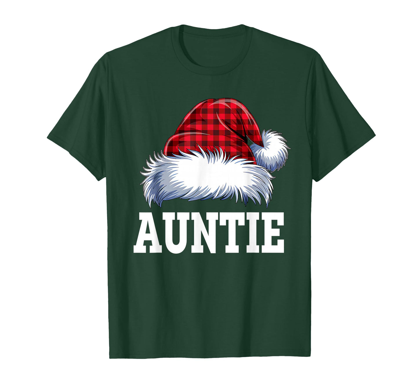 Auntie Santa Christmas Family Matching Pajamas Xmas Squad T-Shirt