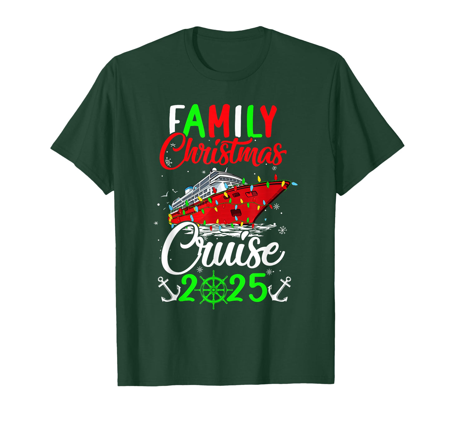 Family Christmas Cruise 2025 Squad Xmas Funny Cruising Lover T-Shirt