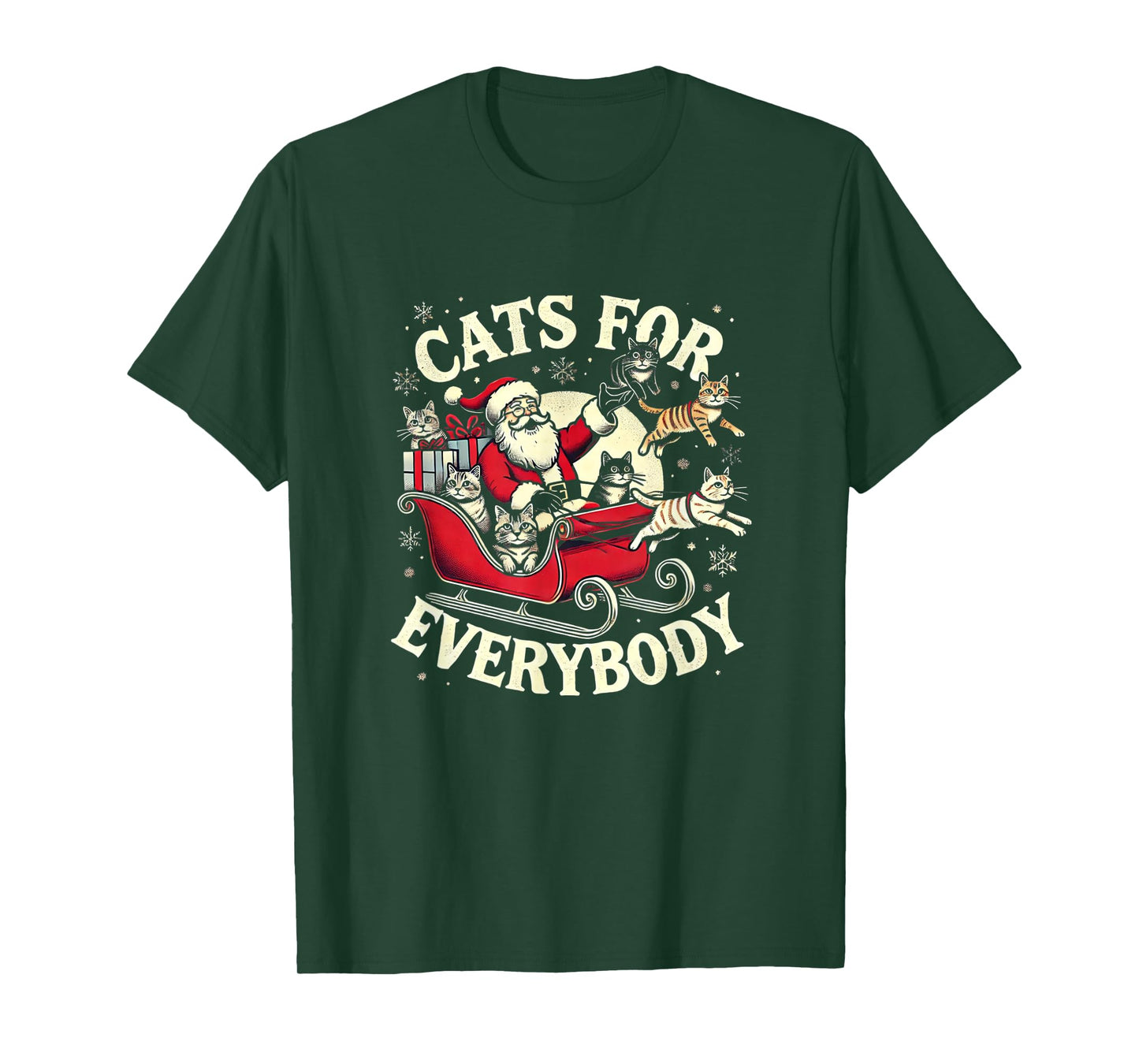 Santa Cat Lover Christmas Cats T-Shirt