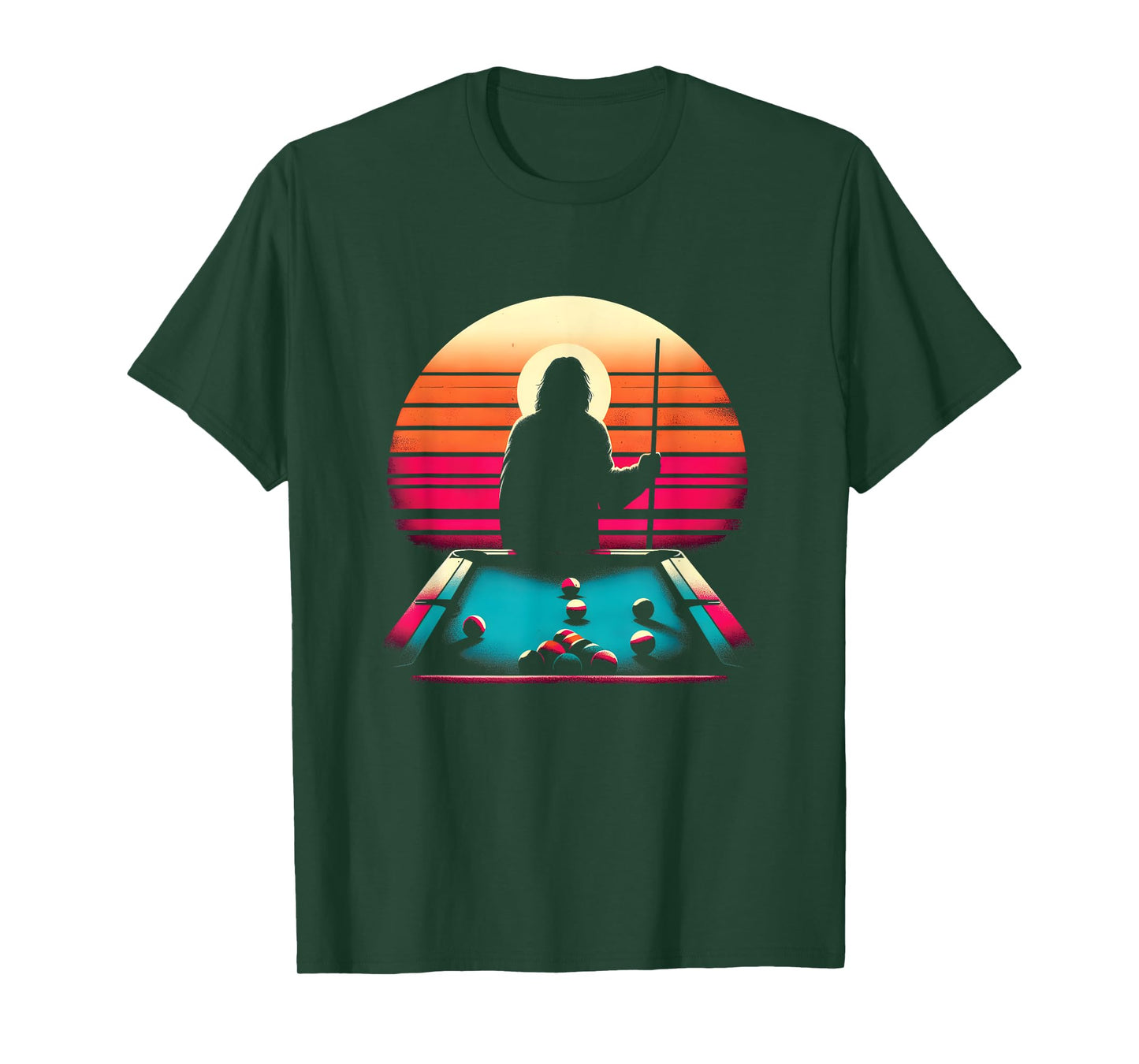 Jesus Playing Pool Billiard - Funny Christian Religious T-Shirt