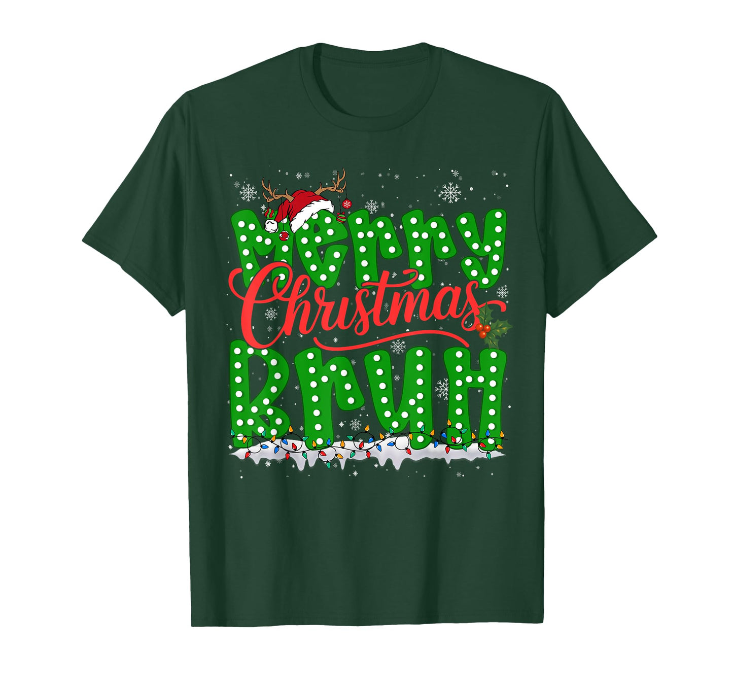Funny Merry Christmas Bruh Holiday Meme Mens Boys Kids T-Shirt