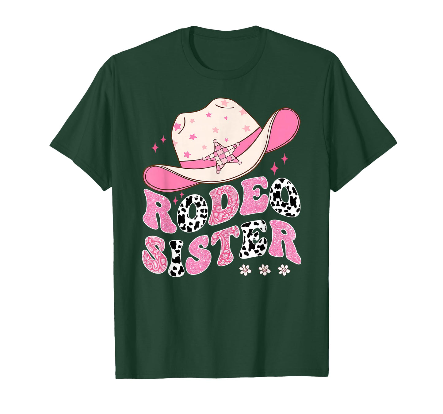 Rodeo Sister Pink CowGirl 1St Birthday Family Matching T-Shirt