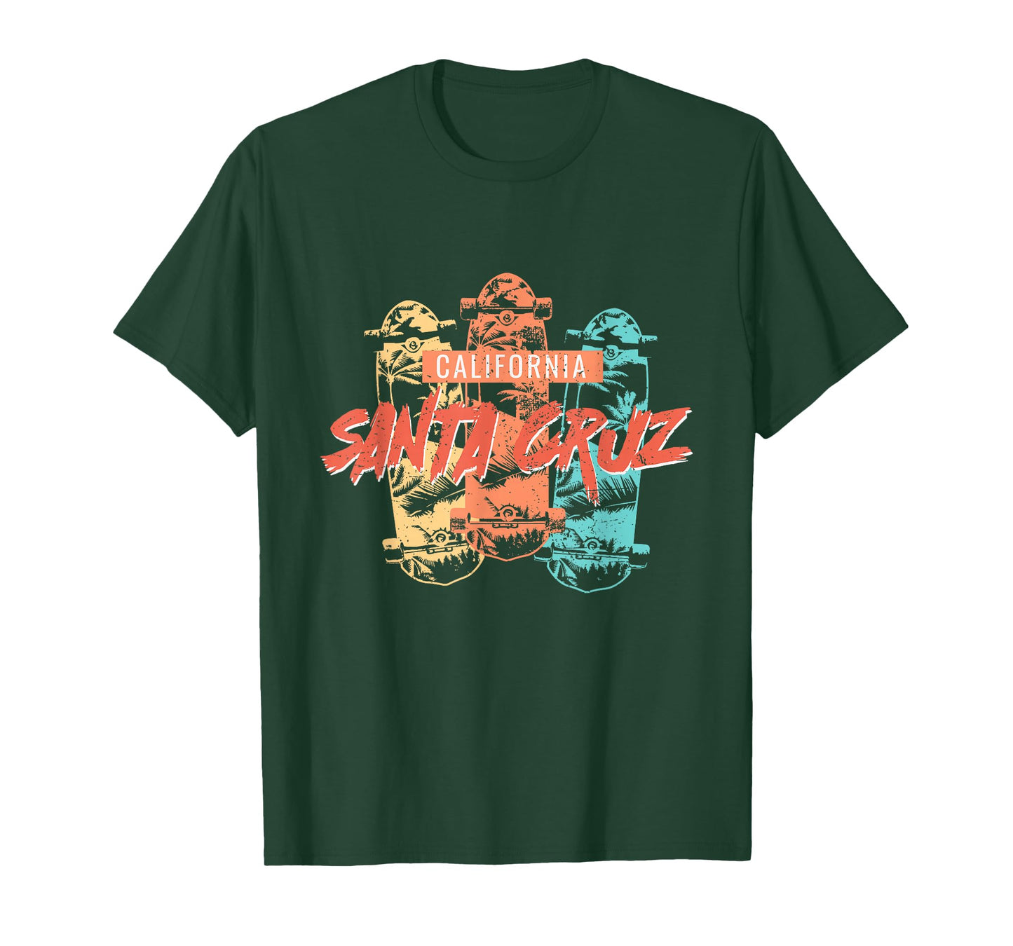 Santa Cruz California Tropical Vintage Skateboards Skater T-Shirt