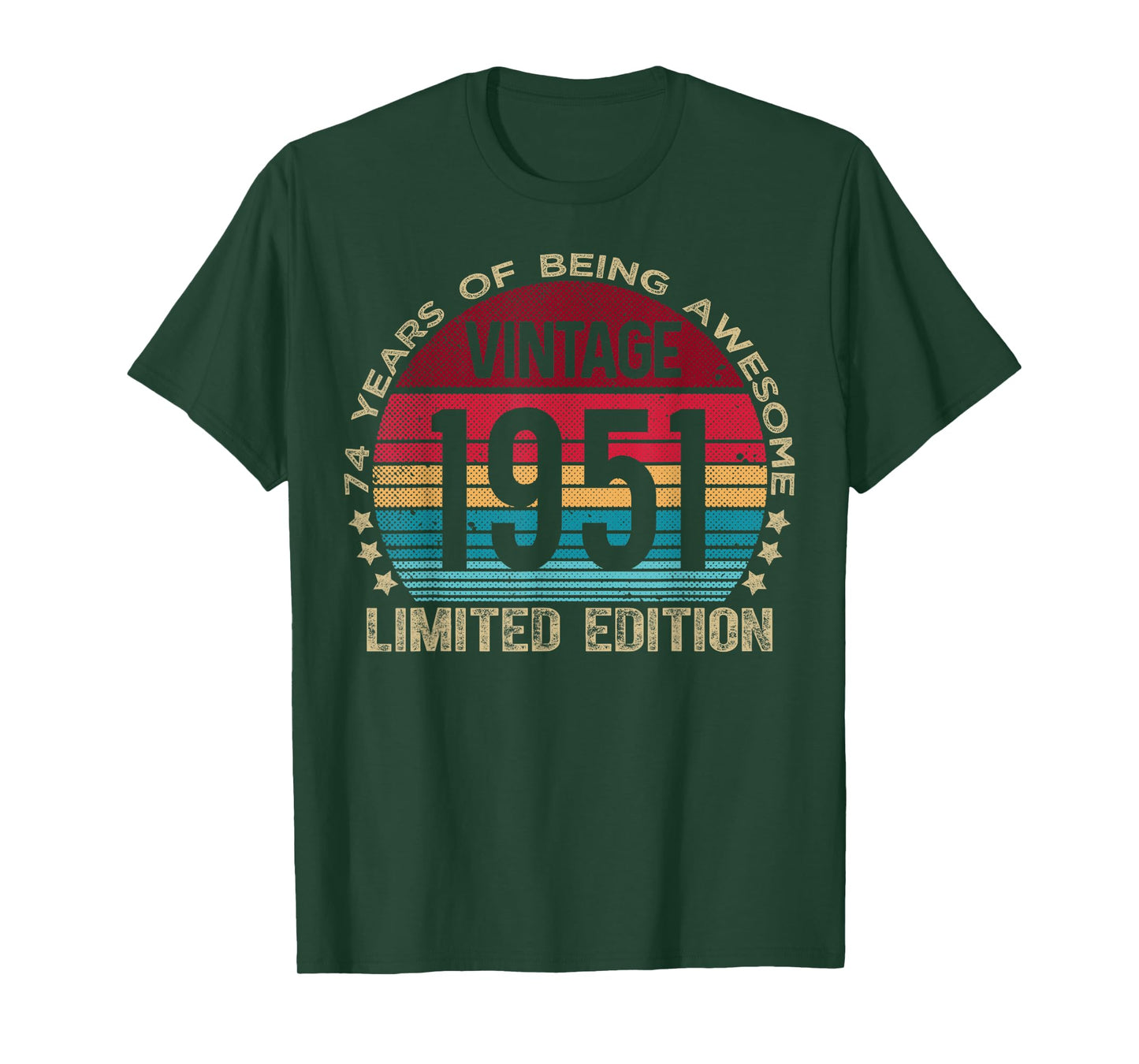 74 Year Old Gifts Vintage 1951 Limited Edition 74th Birthday T-Shirt
